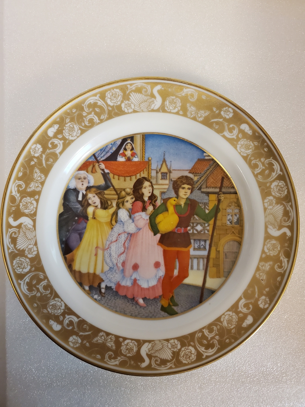 Golden Goose Plate Grimm’s Fairy Tales Franklin Porcelain Limited Edition 1978